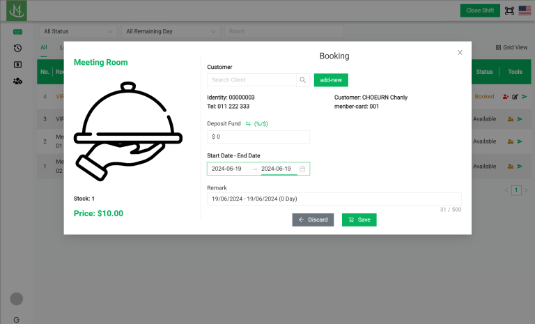 Modernize DiResto Booking Table or Room